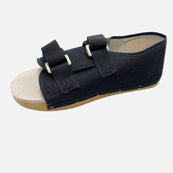Post-Op Shoe With Adjustable Straps For Recovery  Unisex  Navy & Tan Design - Picture 1 of 5
